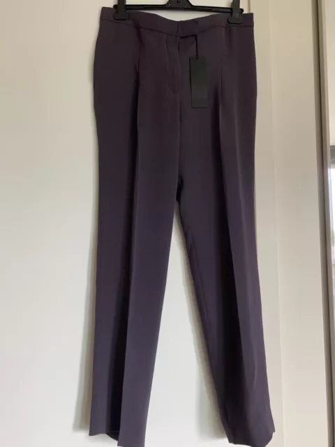 Haider Ackermann silk purple straight trousers size 42 *