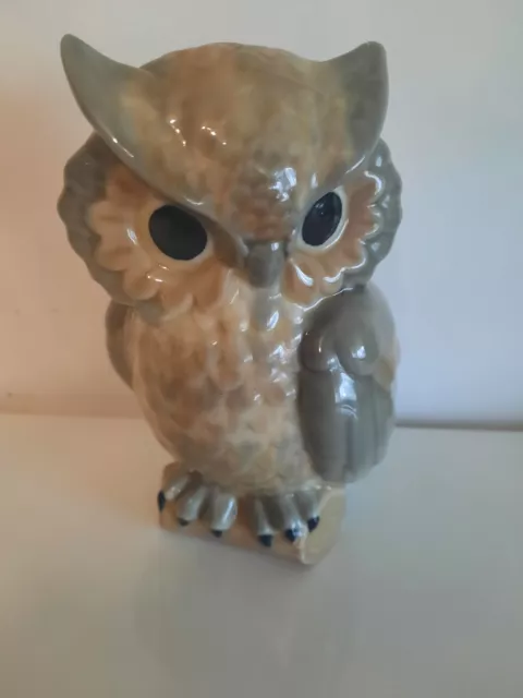 Superbe hibou  Chouette en porcelaine espagnole signée