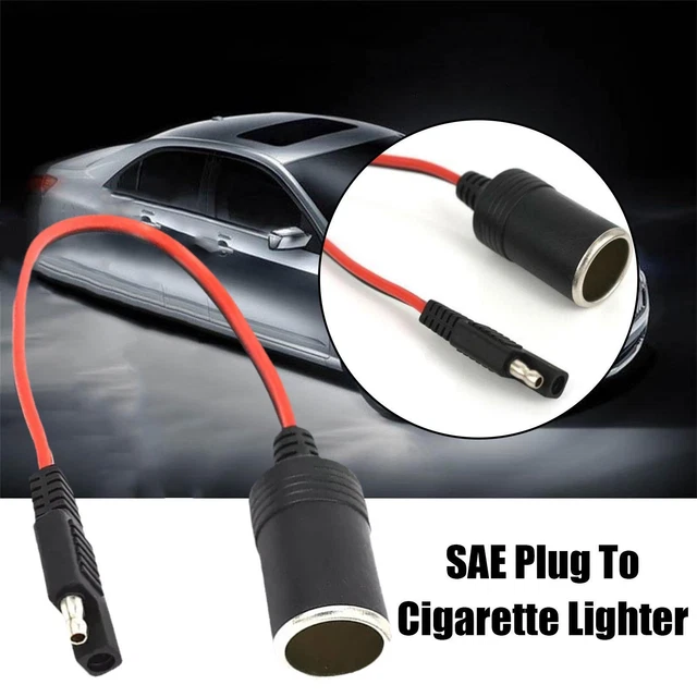 Cigarette Lighter Plug to SAE Adapter, Charger Female Adapter! Cigarette L9H4