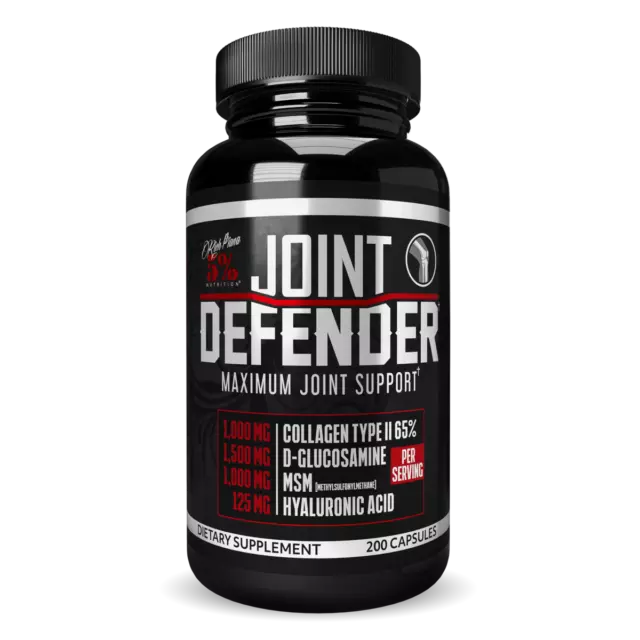 Rich Piana 5% Nutrition JOINT DEFENDER 200 capsules Collagen, Hyaluronic Acid