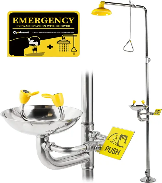 Emergency Shower and Eyewash Station Combination Eye Wash Station..