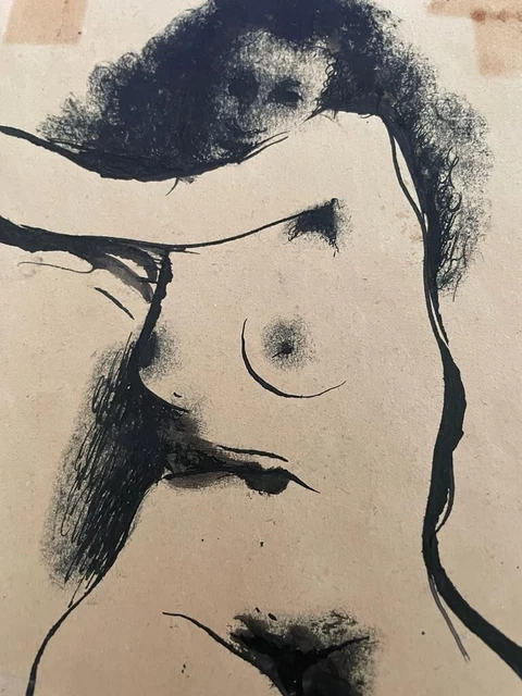 Disegno a china, firmato Salvador 1965 da collez. priv. 1966 da Galleria
