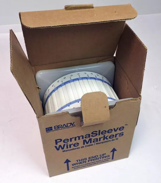 Brady Permasleeve® Ps Wire Markers 3Ps-187-2-Wt-S / B-342 Qty 500 Per Roll, Nos!