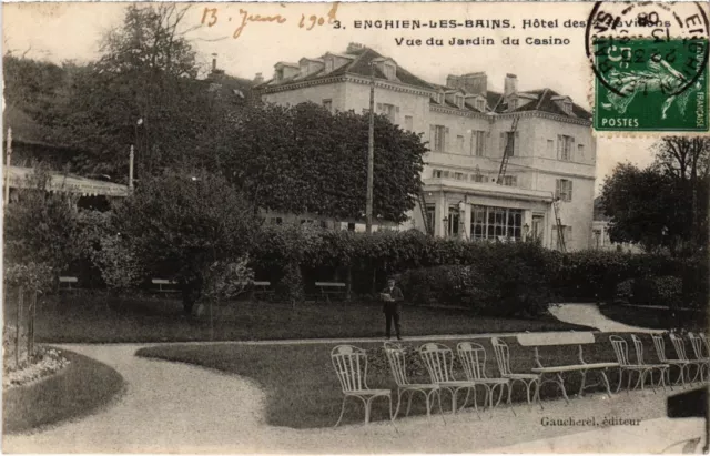 CPA Enghien les Bains View of the Casino Garden FRANCE (1333078)