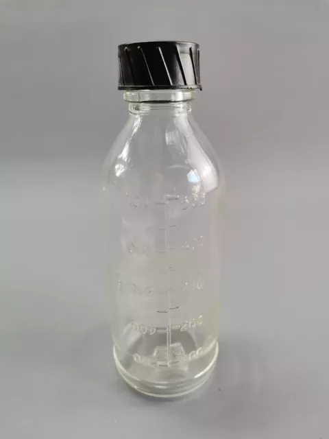 Sirup Apotheker Flasche klar 500 ml Glas mit Stopfen Schraubverschluss 22 cm