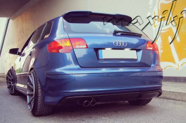 Rear Lip Spoiler /Diffuser RS3 Look for Audi A3 8P 3 & 5 Doors Facelift (08- 13)