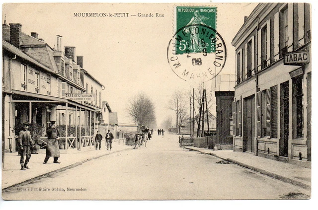 MOURMELON LE PETIT - Marne - CPA 51 - Grande rue - Café restaurant