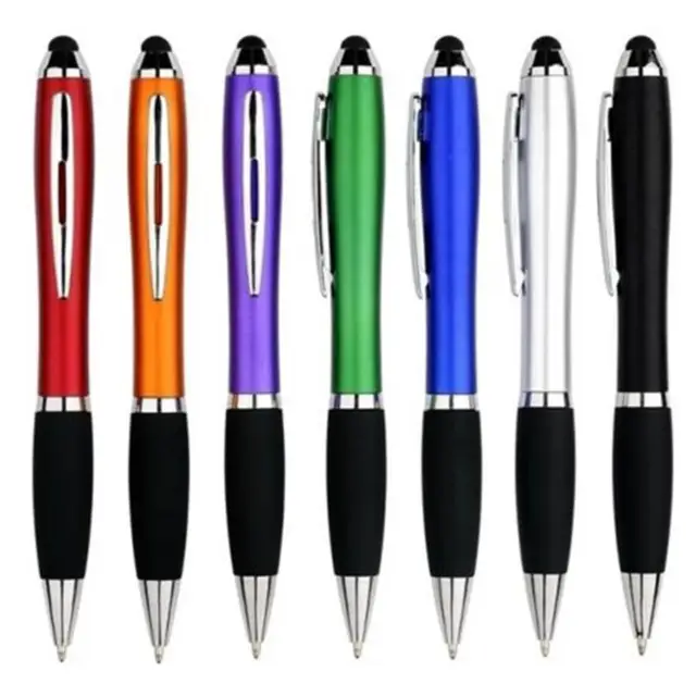 2-in-1 Universal Stylus + Ballpoint Pen For Touch Screen Phone Tablet iPad PC