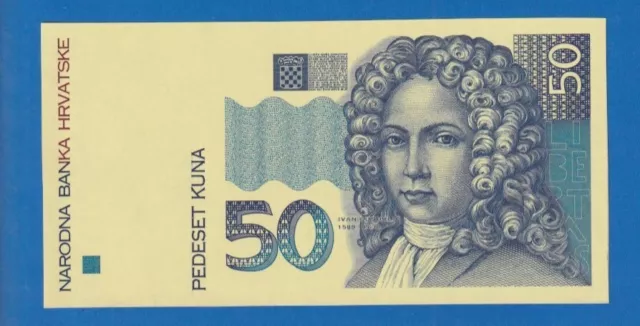 50  Kuna 1993 Croatia Kroatien UNC First Issue Probe  Proof Test AVERS / 2131