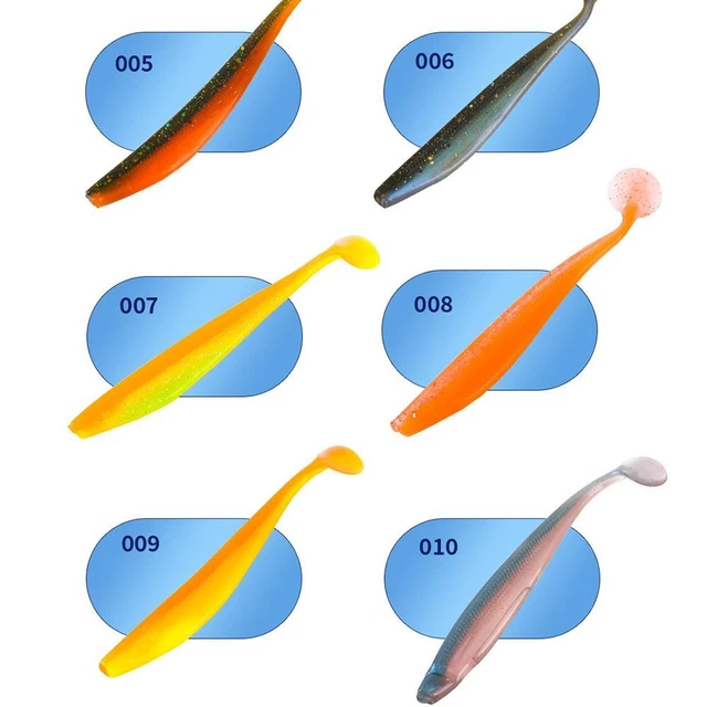 capucin Leurre en plastique souple Queue en T simple Appâts pour vers de pêche 2