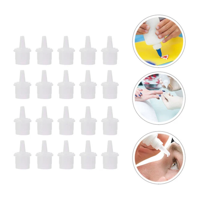 60 Pcs Nozzle Caps Lash Glue Bottle Accessories False Eyelashes Lash Bottle Plug