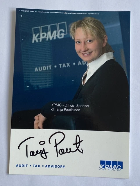 CARTOLINA AUTOGRAFATA ORIGINALE sci alpino Tanja Poutiainen EUR 6,99 ...