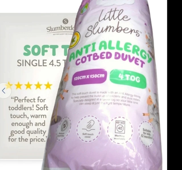 Slumberdown Little Slumbers Anti-Allergie-Bettdecke Kleinkind Kinderbett 120 x 150 TOG 4 🙂