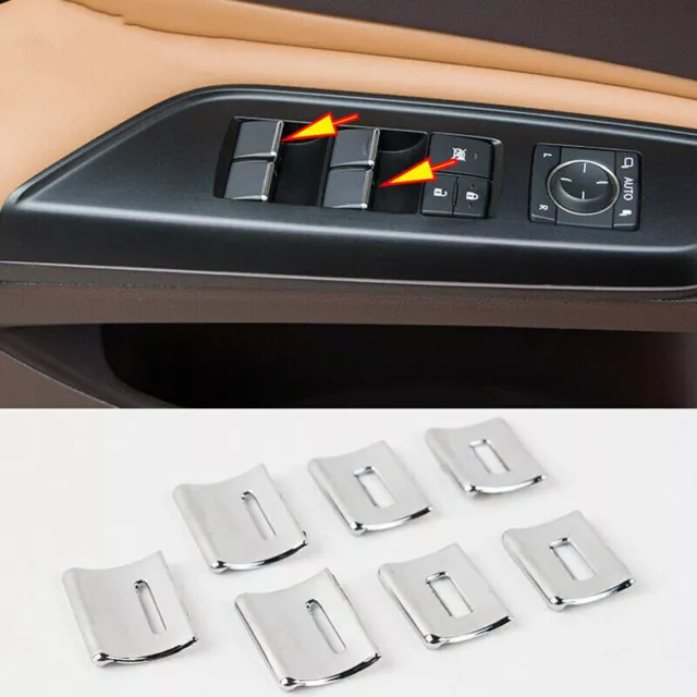 For Lexus ES350/300h/250 2019-22 Silver Window Lift Button Switch Sequin Trim 7x