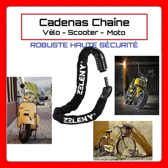 Cable de securite pour 2 roues Antivol tresse moto scooter velo 70 cm VIRO