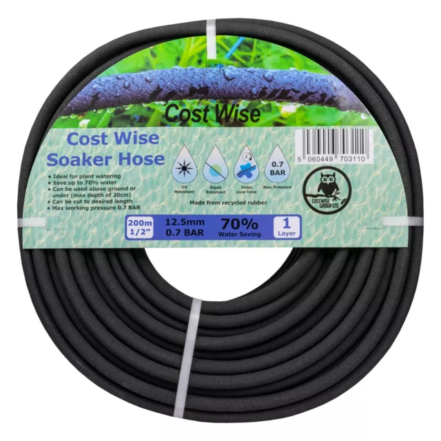 garden automatic watering irrigation soaker hose/leaky /porous pipe,   7.5m-200m