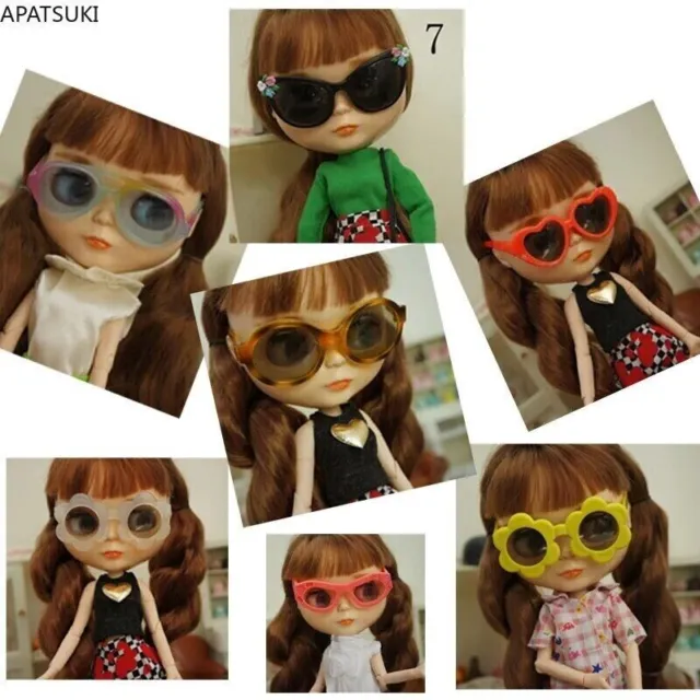 Mini Plastikbrille für Blythe Puppe Mode Sonnenbrille für 1/6 BJD Puppen Zubehör