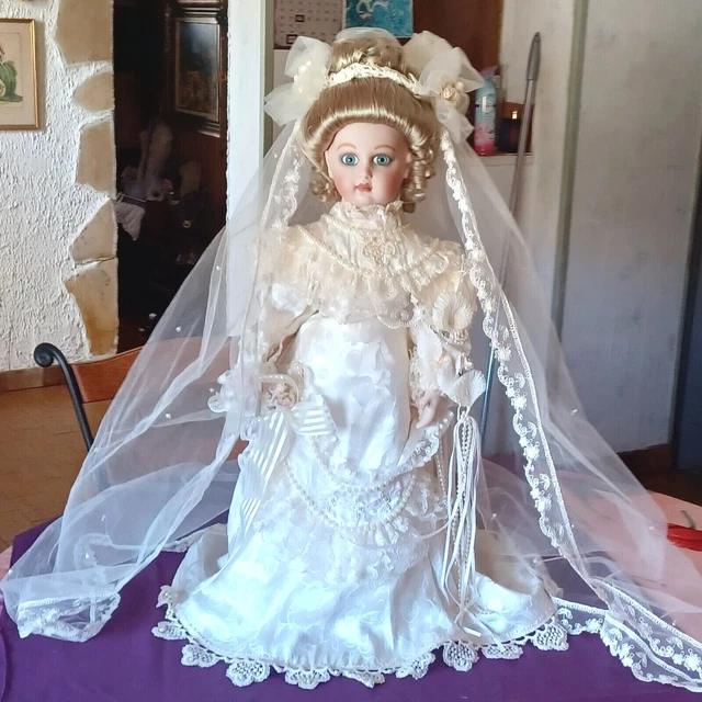 Poupée De Mariée Vintage Franklin Heirloom - Marque Raynal - Occasion - Collection