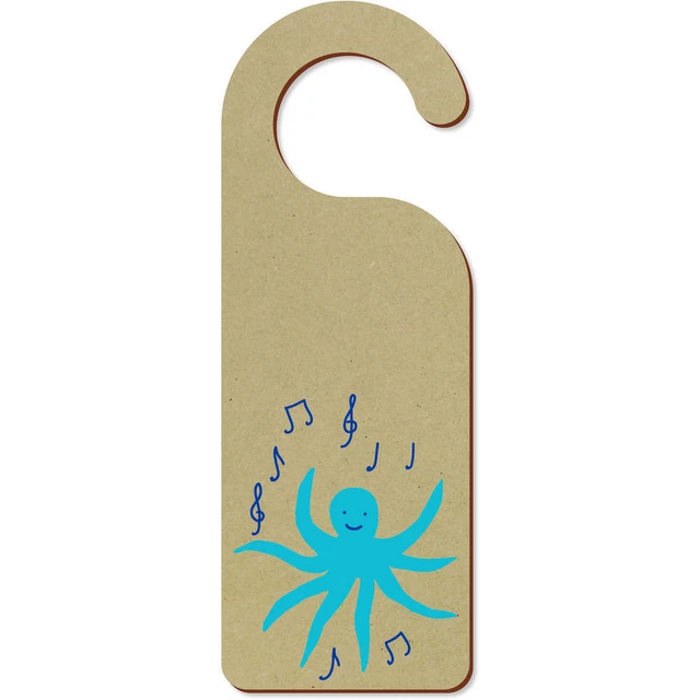 ""Pulpo musical""." Colgador de puerta 200 mm x 72 mm (DH00034876)