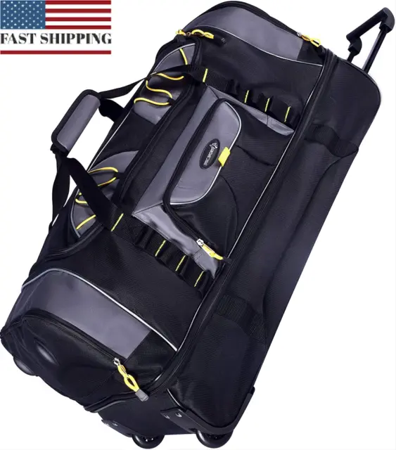 30″ Rolling Duffel Bag Wheeled Luggage Suitcase Spinner Travel Tote Carry Duffle