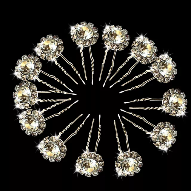 Dama de Honor Flor Diamante Perlas Boda Ganchos Pelo Broches Cristal Regalo GB 2