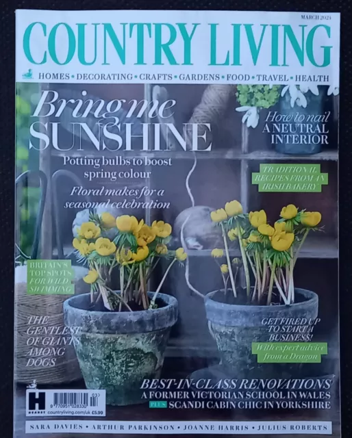 COUNTRY LIVING MAGAZINE March 2024. Spring. Rural Lifestyle. Irish