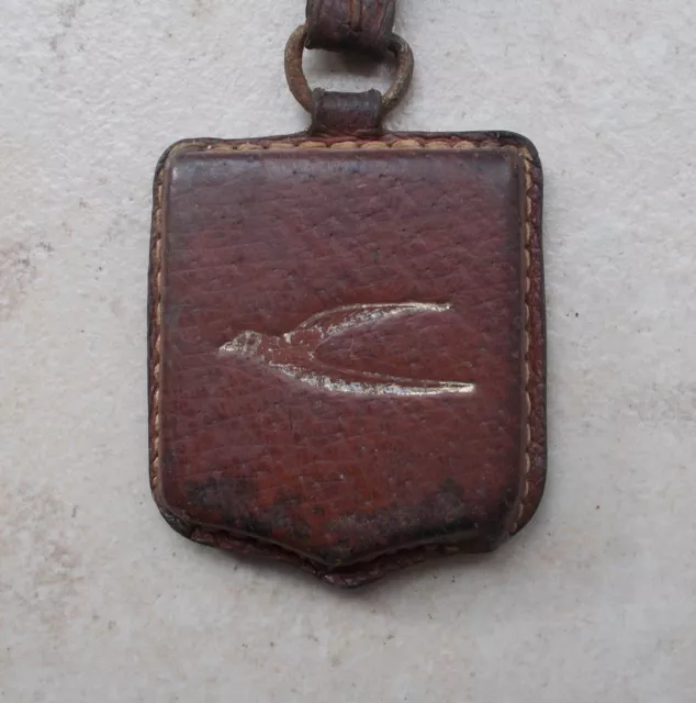 Ancien porte clefs clés vintage SIMCA automobilia 1950s France marron 2