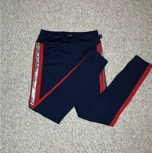 Marvel Blue Captain America Leggings Juniors Large Officially Licensed NWOT