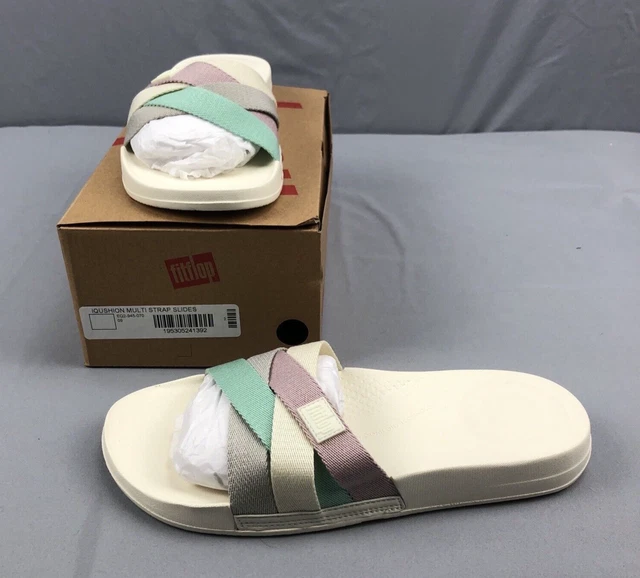 Fitflop IQUSHION Strappy Sandals Slides Open Toe Womens Size 9