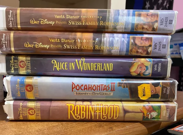 Walt Disney Gold Collection And Vault Collection Vhs