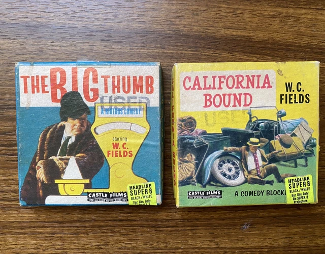2 W.C. Fields Super 8 mm Película The Big Thumb California encuadernada