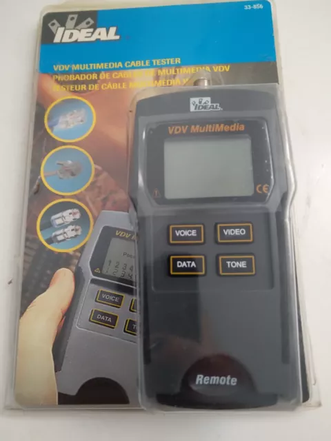 Ideal VDV Multimedia Cable Tester #33-856 Open Box CATV COAX DATA VOICE