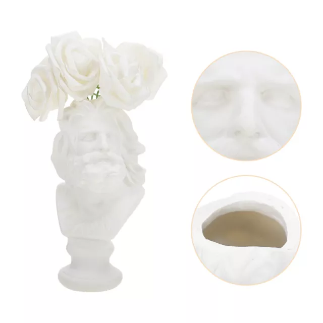 Flower Pot Statue Sculpture Vase Head Cement Planter Greek David Stand Avatar