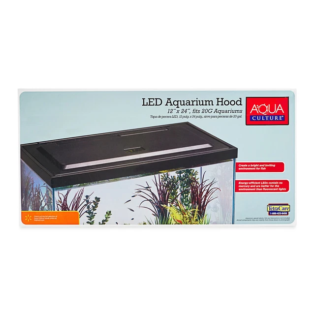 Aqua Culture 20/55 Gallon Fish Tank Hood with LED Light -free ship