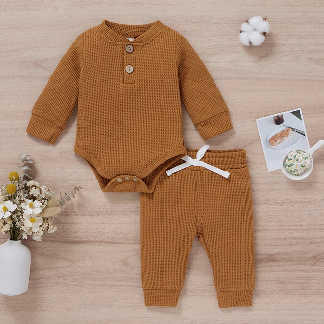 Tuta neonato neonato a maniche lunghe tuta + pantaloni lunghi set abiti 7