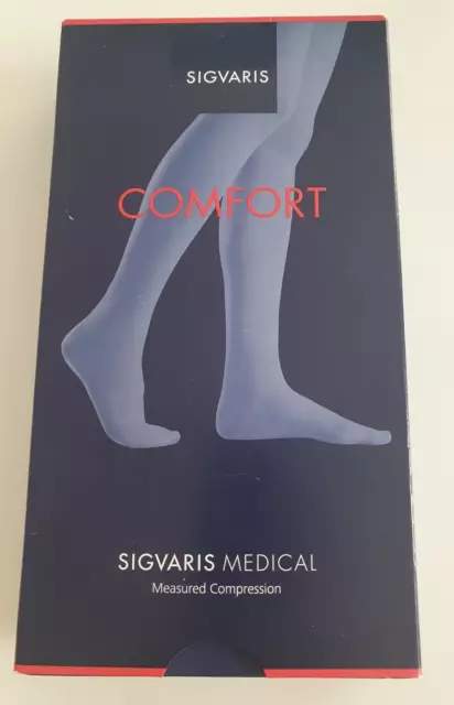 NEU Ungetragen OVP Kompressionsstrümpfe SIGVARIS Comfort Caramel Braun  Natur S