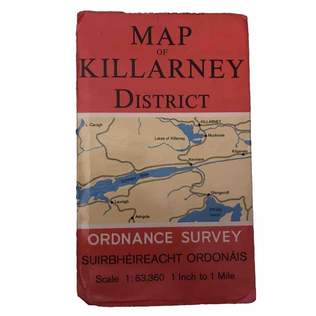Ised Map MAP OF KILLARNEY VINTAGE 1970s ORDNANCE SURVEY MAP OF IRELAND £4.95 ...
