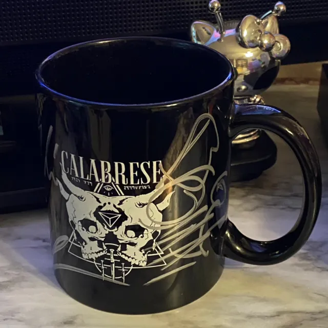 Calabrese Signed Autographed Skull Mug Horror Punk Goth misfits Band Merch Tour