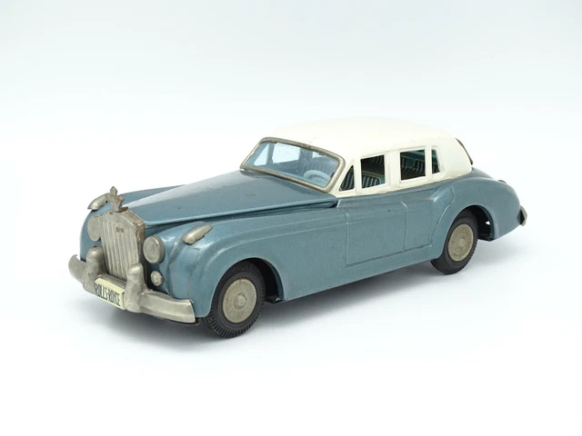 Jouet En Tôle Yonezawa - Rolls Royce Silver Cloud Bleue - Échelle 1/24 - Vintage