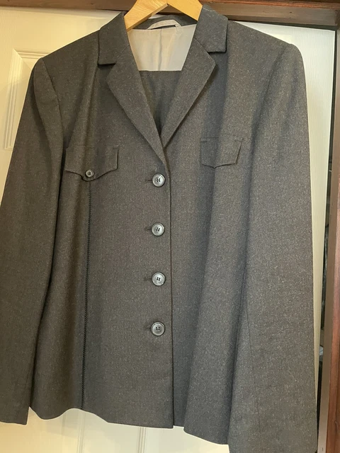Next Dark Grey Wool Trouser suit- Size 16