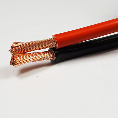 10mm2 70 A Amp Thinwall PVC Cable Black Red 1 - 100M M Lengths 70A Amps Battery