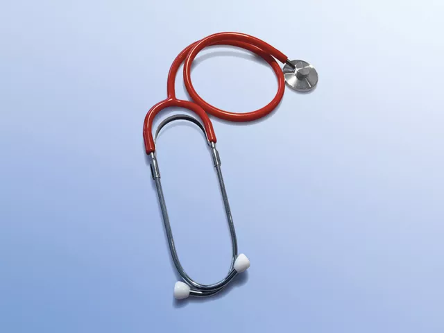 Stethoskop Flachkopf  ROT für Blutdruckmeßgerät Notfalltasche Notfallrucksack