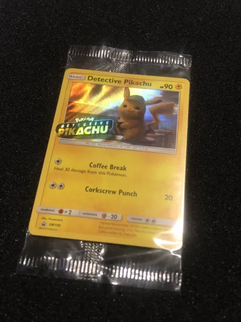 SEALED Detective Pikachu SM190 Stamped Holo Movie DVD Promo Pokemon Card