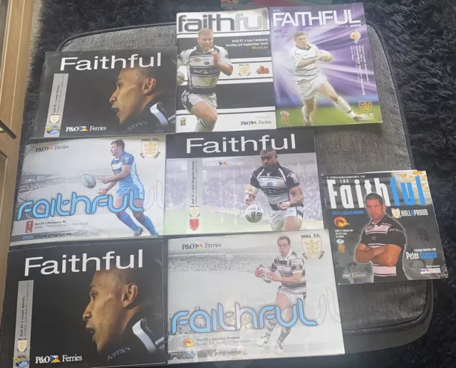 hull fc rugby league programmes Bundle Job Lot Joblot X8