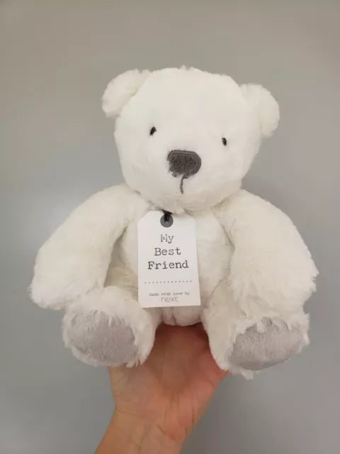 Next My Best Friend Teddy Bear Soft Hug Toy Comforter Plush White 8” New❤️