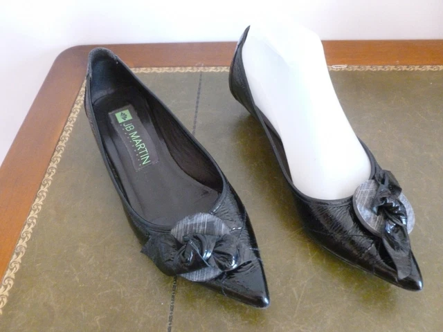 Ballerines Zara Noir à Motifs Jacquard Fleuris - Pointure 37, Petits Talons, Occasion