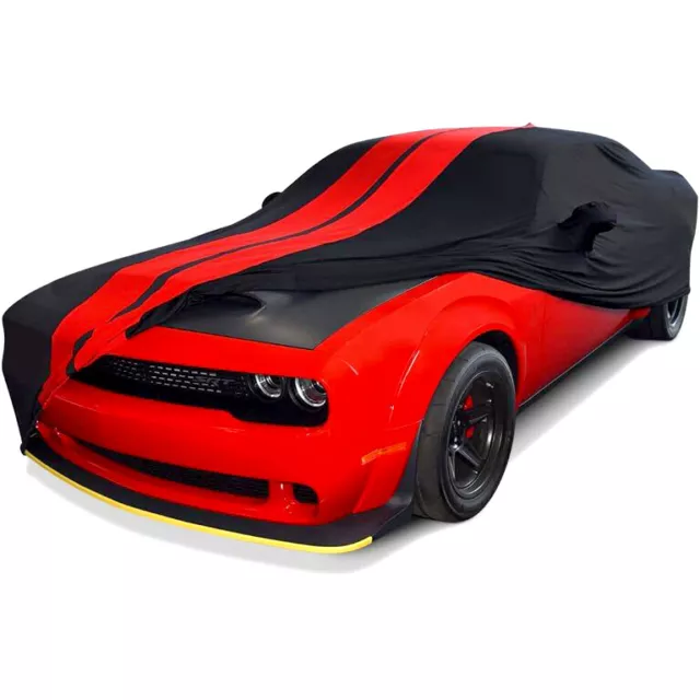 1X Pour Dodge Challenger Housse bâche voiture intérieur protection auto en satin