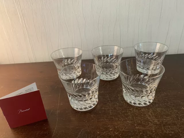 5 Gloria Model Baccarat Crystal Whiskey Glasses (Price per Piece)