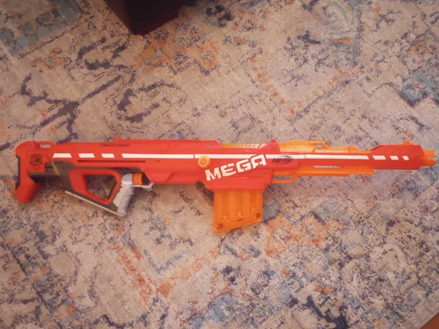 NERF N-Strike Elite CENTURION – Fusil Sniper Rouge Et Orange – Occasion