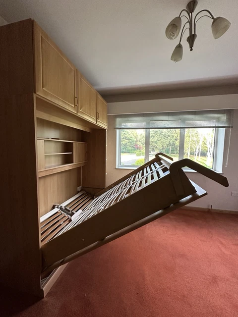 NEHL WOHN IDEEN Riva Top Murphy Wall Bed King Size with Top Cupboard. £ ...